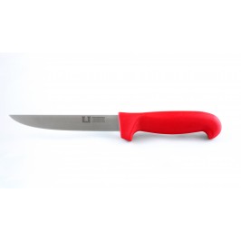 Cuchillo Burgmesser Deshuesador Hoja Ancha de 15cm / 6" color Rojo y mango Recto de Polipropileno