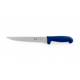 Cuchillo Burgmesser Carnicero Hoja Estrecha de 22cm / 8 color Azul y mango de Polipropileno