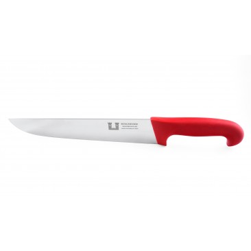 Cuchillo Burgmesser Carnicero de 26cm / 10" color Rojo y mango de Polipropileno