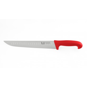 Cuchillo Burgmesser Carnicero de 30cm / 12" color Rojo y mango de Polipropileno