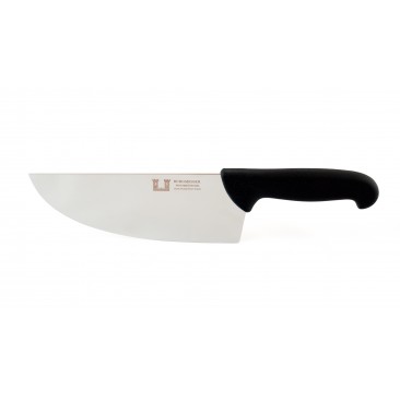 Cuchillo Burgmesser Carnicero Ancho de 22cm / 8 color Negro y mango de Polipropileno