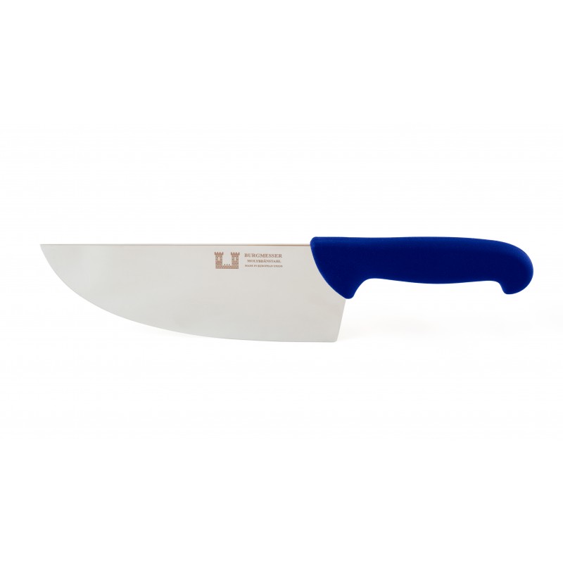 Cuchillo Burgmesser Carnicero Ancho de 22cm / 8 color Azul y mango de Polipropileno