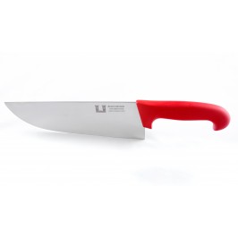 Cuchillo Burgmesser Carnicero 25cm / 9,75"  color Rojo y mango de Polipropileno