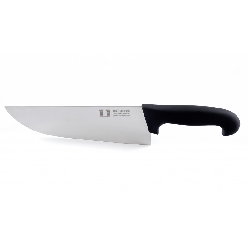 Cuchillo Burgmesser Carnicero 25cm / 9,75"  color Negro y mango de Polipropileno